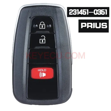 Board ID: 231451-0351 G for Toyota Prius 2016 2017 2018 2019 2020 2021 Smart Remote Keyless Car Key 314.3MHz FCC ID: HYQ14FBC , PN: 89904-47530